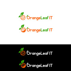 Fototapeta na wymiar Orange Leaf Logo design vector