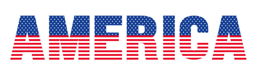 USA flag flat style America alphabet letter font design set. alphabet typography American Flag style.  4th Of July USA independence and memorial day united states of America flag font