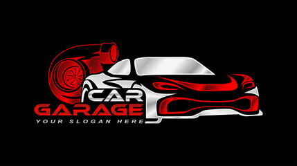car auto garage concept premium logo design.