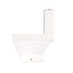 Lavatory pan isolated on a transparent background, bidet, 3D illustration, and CG render