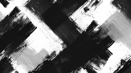Poster black and white abstract brush strokes pattern © Zaria