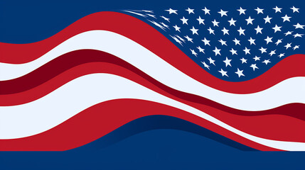 Design a spirit of the 2024 USA Election with the American flag