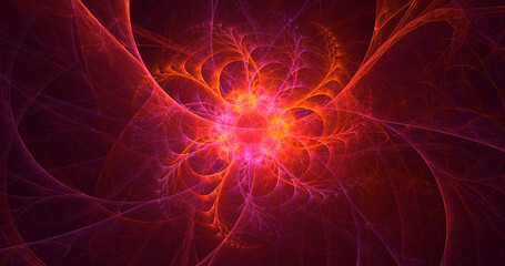 3D manual rendering abstract colorful fractal light background