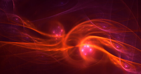 3D manual rendering abstract multicolor technology fractal light background