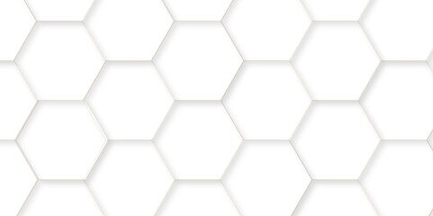 Abstract white background with hexagons. Abstract hexagon polygonal pattern background vector. seamless bright white abstract honeycomb background.