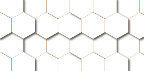 Abstract white background with hexagons. Abstract hexagon polygonal pattern background vector. seamless bright white abstract honeycomb background.