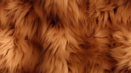 Brown fur seamless pattern. Repeated background of fluffy texture.