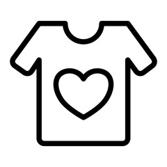 Clothes icon outline style for download (valentine pack)