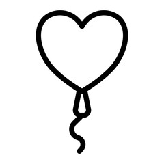 Heart Balloon icon outline style for download (valentine pack)