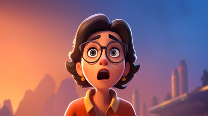 person with a butterfly on their head