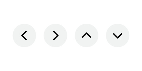 Vector scrolling arrow button, Left, right, up, down arrow icon set. © Rizq