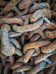rusty metal chain