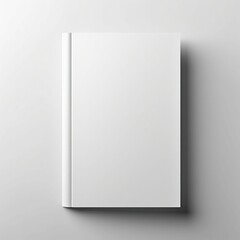 A Minimalist Mockup Blank White Book on a Grey Background