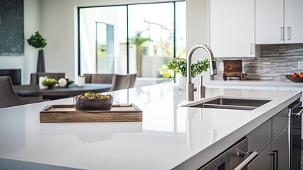 Sleek Modern Kitchen Interior with Clean White Design