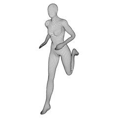 Running woman. Sprinter silhouette.