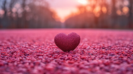 Fototapeta premium Beautiful red heart of love wallpapers background with glitter, bokeh lights, romantic and charm atmosphere in background. Valentine concept.