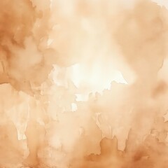 Abstract art background light beige and brown colors. Watercolor painting on canvas with sand wavy...