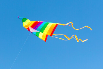 A kite in flight in the sky