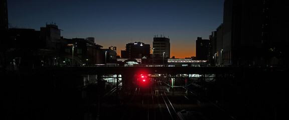 Aichi, Japan - January 14, 2024: Busy JR Kanayama station at dawn in Nagoya, Japan 