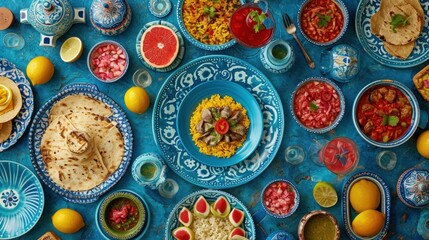 Vibrant vegan feast awaits with kaleidoscope of food