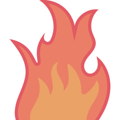 Fire Flame Flat Illustration