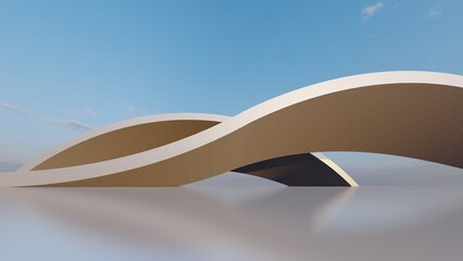 Fototapeta premium Futuristic architecture background 3d render