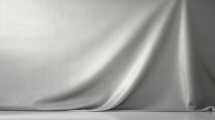 Silver curtains stage light on background texture. Mock up Product display with Generative Ai.