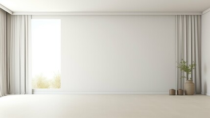 space empty interior background illustration minimal clean, room design, simplicity blank space empty interior background