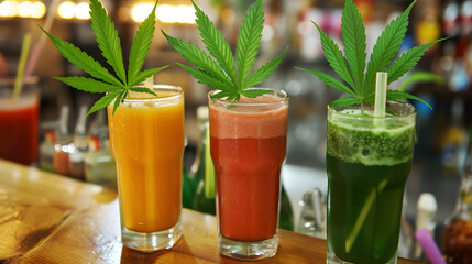 cannabis theme juice bar