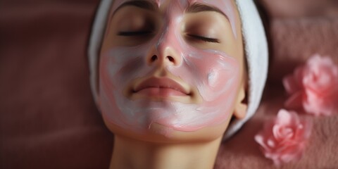 woman with mask in spa
