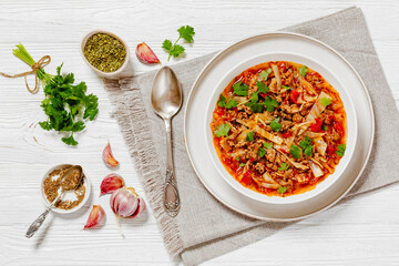 ground beef cabbage soup, hamburger cabbage soup