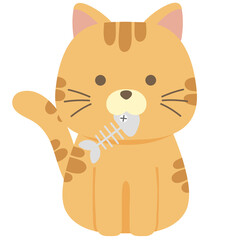 cat and fish bone