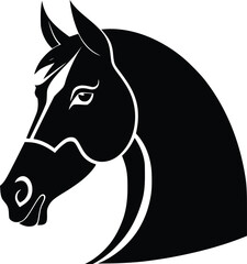 Horse Head Icon Vector Art illustrator Design