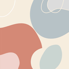 Abstract shapes cover brochure flyer template square background