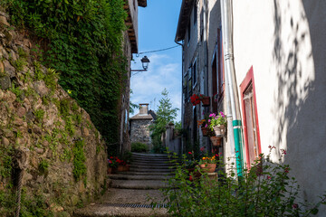 typical alley of a village in the south of France