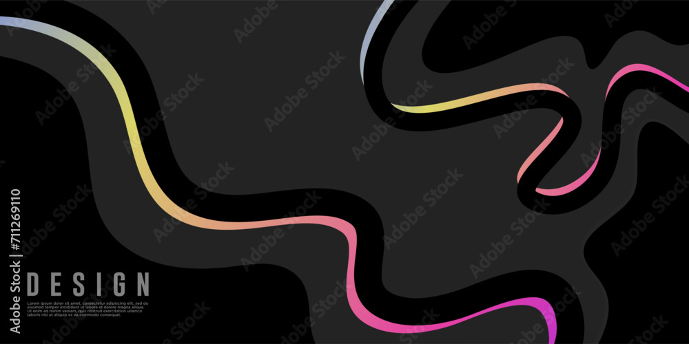 Wall mural modern gradient bright color. geometric background. abstract website landing page with circles illus