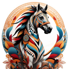Tribal horse spirit protect You from evil, Generative AI