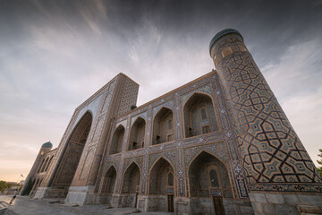 Fototapeta premium Color image of the Registan palace in Samarkand, Uzbekistan.