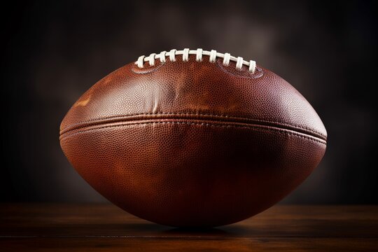 american football ball, close-up view 