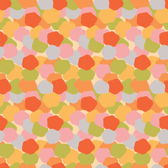 Japanese Colorful Overlap Stone Vector Seamless Pattern