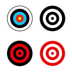 archer target vector in 4 color variants