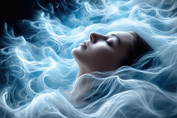 Alpha waves heal damage in the body. Generative AI.