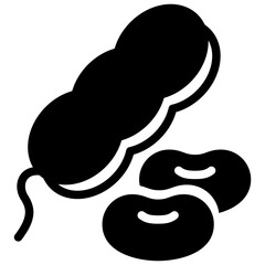 beans icon illustration design with solid