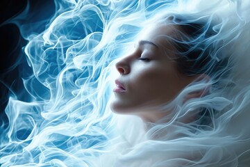 Alpha waves heal damage in the body. Generative AI.