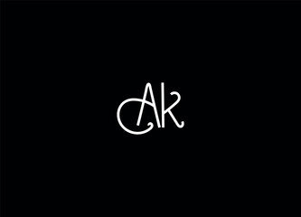 AK  initial logo design vector template and monogram logo