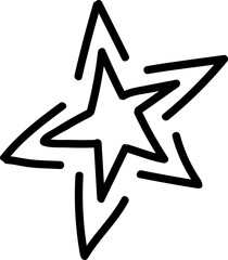 Shining sparkle bright star isolated doodle icon