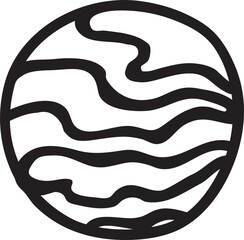 Pluto planet solar system outer space ball doodle