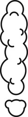 Exclamation mark attention sign, doodle cloud icon