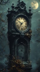 old clock in the night