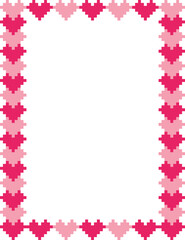 Heart Pixel Border Rectangle Frame Element.svg
